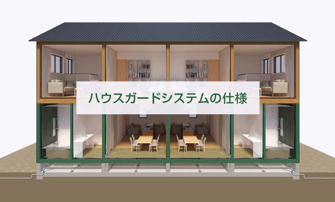 ハウガードの仕様を説明する家のイラスト